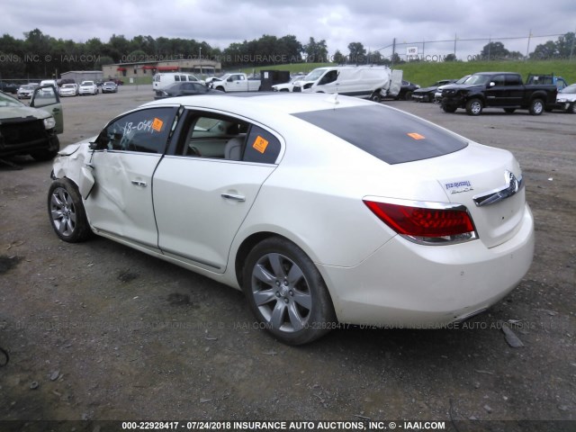 1G4GE5EVXAF209886 - 2010 BUICK LACROSSE CXS WHITE photo 3