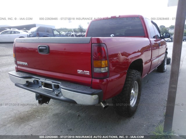 1GTEK19T43E375769 - 2003 GMC NEW SIERRA K1500 RED photo 4