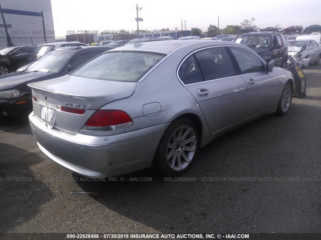 WBAGN63412DR07737 - 2002 BMW 745 LI فضي صورة 4