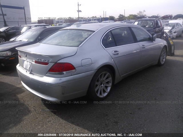 WBAGN63412DR07737 - 2002 BMW 745 LI SILVER photo 4