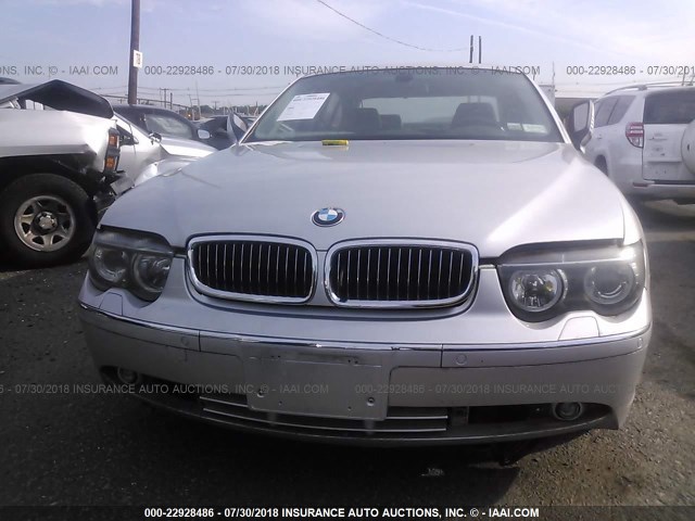 WBAGN63412DR07737 - 2002 BMW 745 LI SILVER photo 6