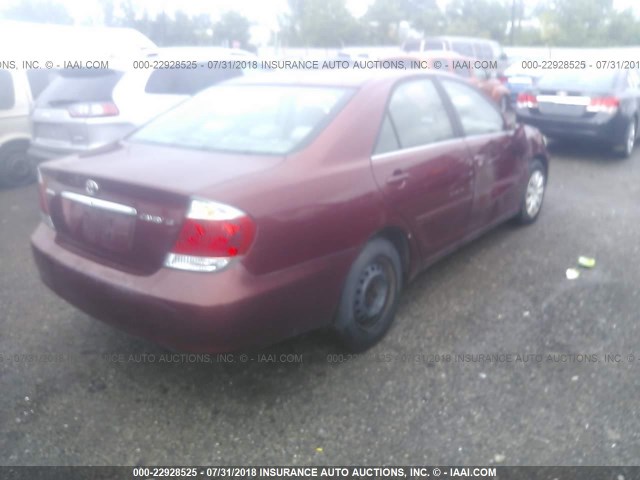 4T1BE32KX5U429300 - 2005 TOYOTA CAMRY LE/XLE/SE Qırmızı foto 4