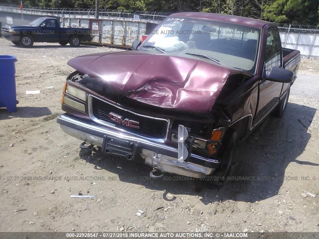 1GTEC14R8WZ510340 - 1998 GMC SIERRA C1500 BURGUNDY photo 6