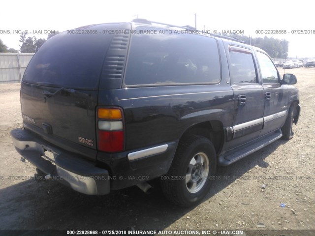 1GKFK16T51J243573 - 2001 GMC YUKON XL K1500 BLACK photo 4