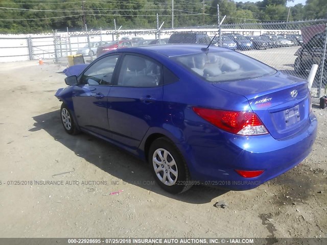 KMHCT4AEXDU553853 - 2013 HYUNDAI ACCENT GLS/GS BLUE photo 3