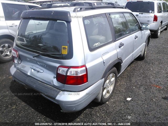 JF1SF65612H740531 - 2002 SUBARU FORESTER S SILVER photo 4