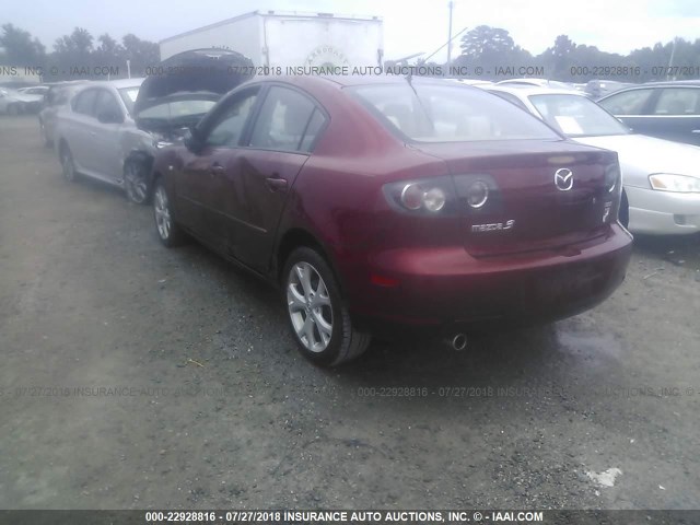 JM1BK32F481102378 - 2008 MAZDA 3 I MAROON photo 3