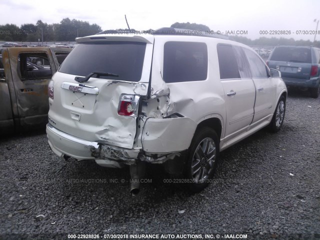 1GKKRTED2BJ272174 - 2011 GMC ACADIA DENALI WHITE photo 6