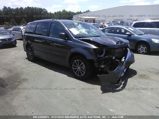 2C4RDGCG2HR863512 - 2017 DODGE GRAND CARAVAN SXT GRAY photo 1