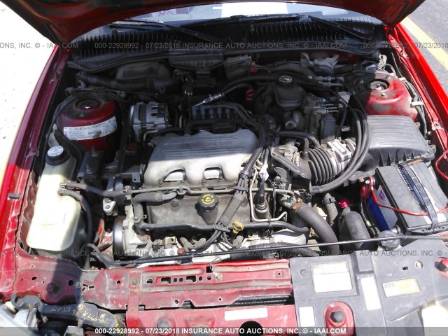 1G2NE52M6TC842739 - 1996 PONTIAC GRAND AM SE RED photo 10