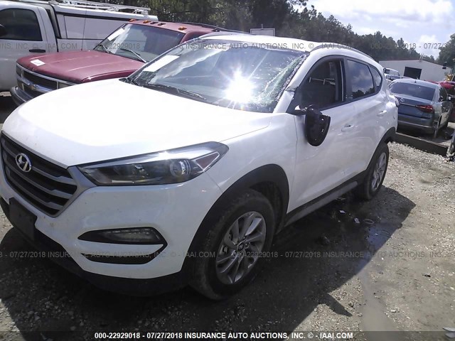 KM8J33A47JU724966 - 2018 HYUNDAI TUCSON WHITE photo 2