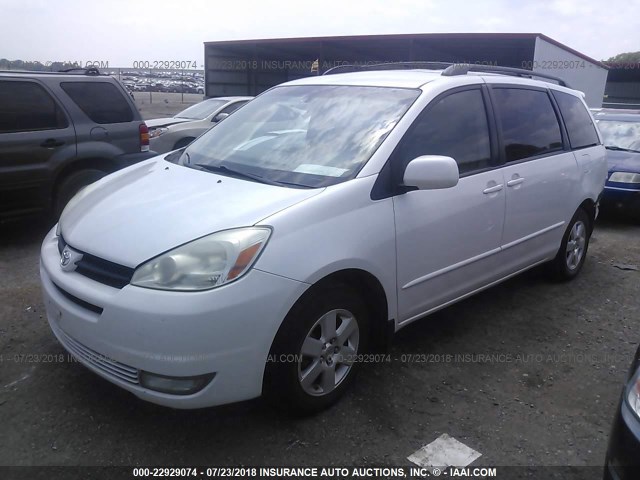 5TDZA22C65S292782 - 2005 TOYOTA SIENNA XLE/XLE LIMITED WHITE photo 2