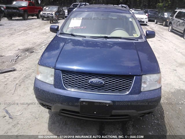 1FMDK02197GA26093 - 2007 FORD FREESTYLE SEL BLUE photo 6