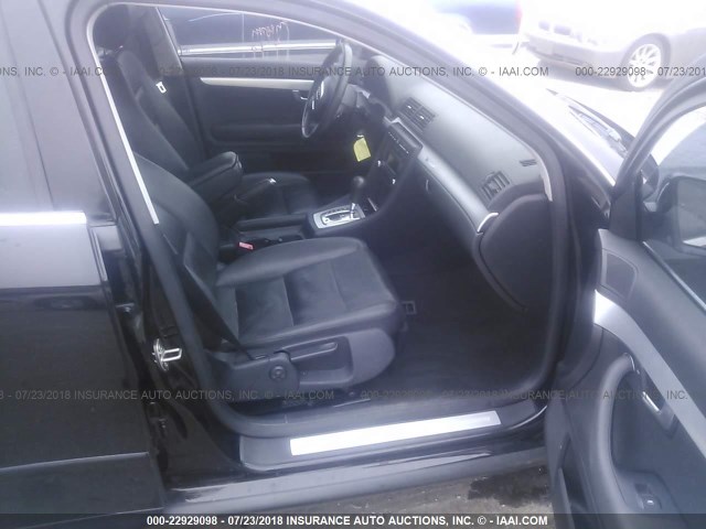 WAUDF78E38A098307 - 2008 AUDI A4 2.0T QUATTRO BLACK photo 5