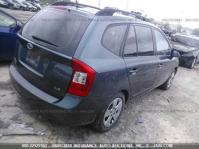 KNAFG528197270300 - 2009 KIA RONDO LX/EX BLUE photo 4