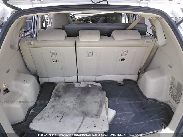 KM8JN12D97U686291 - 2007 HYUNDAI TUCSON WHITE photo 8