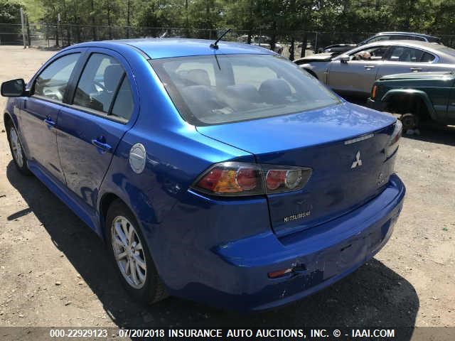 JA32U2FU1BU019265 - 2011 MITSUBISHI LANCER ES/ES SPORT BLUE photo 3