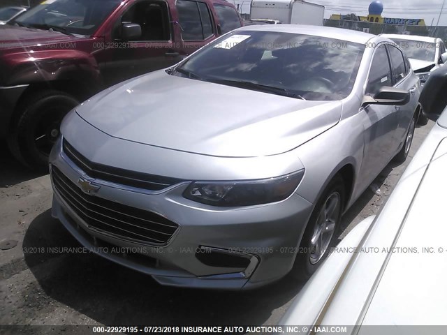 1G1ZB5ST9GF338034 - 2016 CHEVROLET MALIBU LS SILVER photo 2