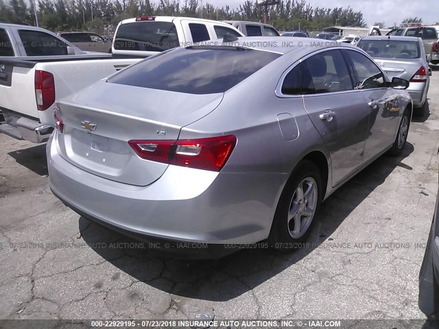 1G1ZB5ST9GF338034 - 2016 CHEVROLET MALIBU LS SILVER photo 4