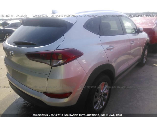 KM8J33A40JU666831 - 2018 HYUNDAI TUCSON SILVER photo 4