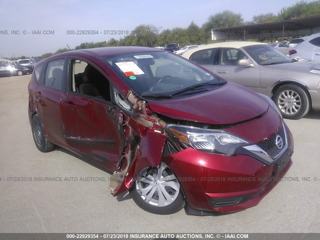 3N1CE2CP7JL352762 - 2018 NISSAN VERSA NOTE S/S PLUS/SV/SL/SR BURGUNDY photo 1