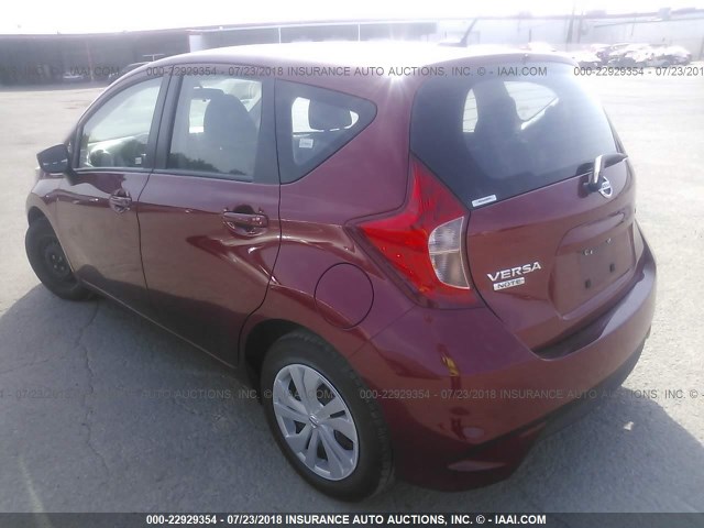 3N1CE2CP7JL352762 - 2018 NISSAN VERSA NOTE S/S PLUS/SV/SL/SR BURGUNDY photo 3