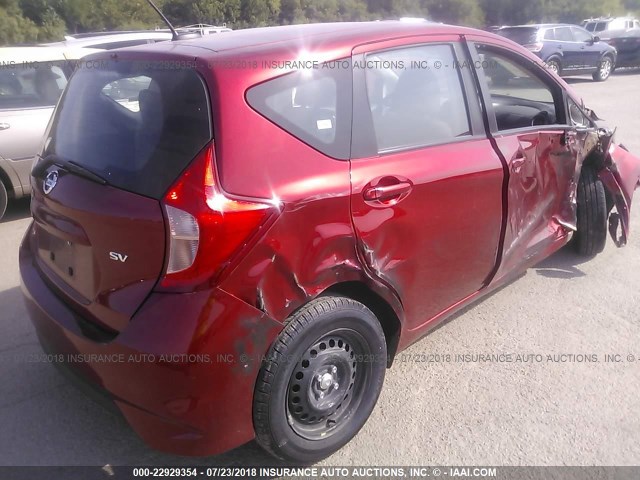 3N1CE2CP7JL352762 - 2018 NISSAN VERSA NOTE S/S PLUS/SV/SL/SR BURGUNDY photo 4