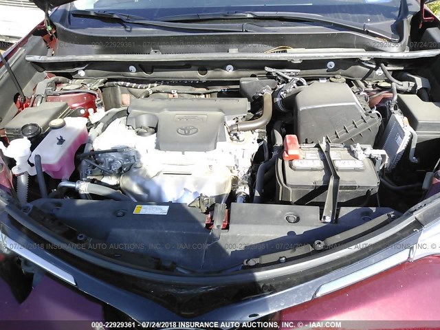 2T3WFREV1JW411809 - 2018 TOYOTA RAV4 ADVENTURE/XLE 栗色 照片 10