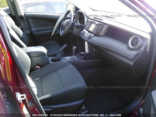 2T3WFREV1JW411809 - 2018 TOYOTA RAV4 ADVENTURE/XLE 栗色 照片 5