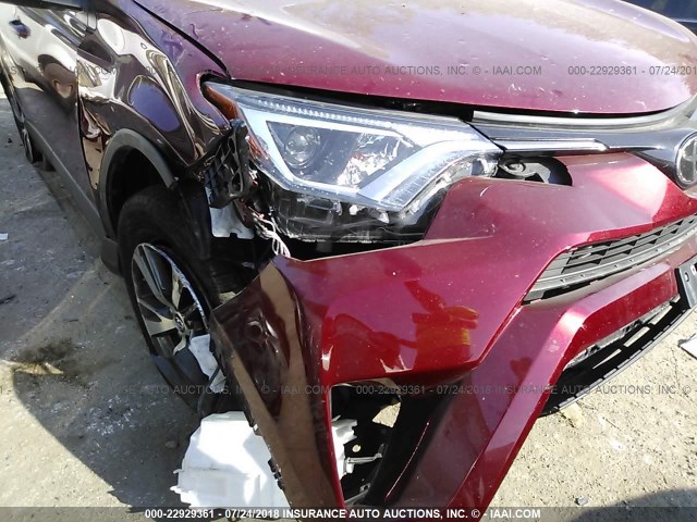 2T3WFREV1JW411809 - 2018 TOYOTA RAV4 ADVENTURE/XLE 栗色 照片 6
