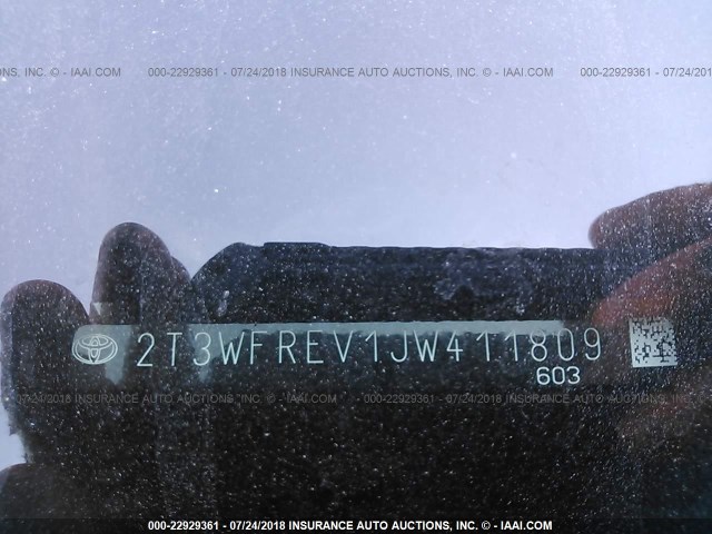 2T3WFREV1JW411809 - 2018 TOYOTA RAV4 ADVENTURE/XLE 栗色 照片 9