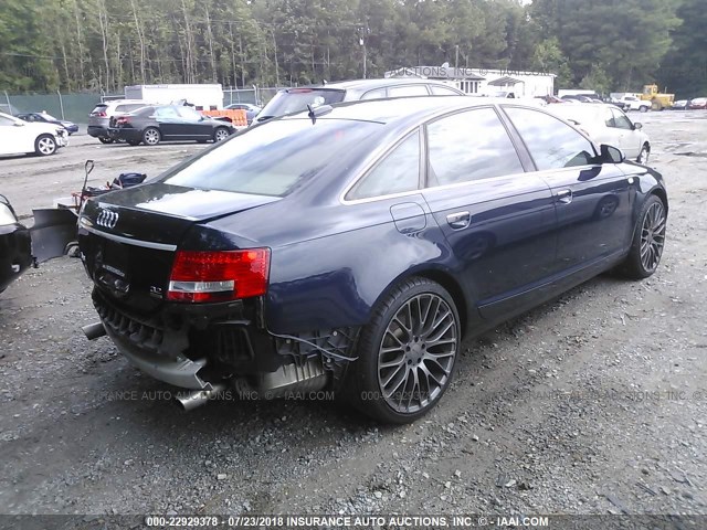 WAUDT74F55N049721 - 2005 AUDI A6 3.2 QUATTRO BLUE photo 4