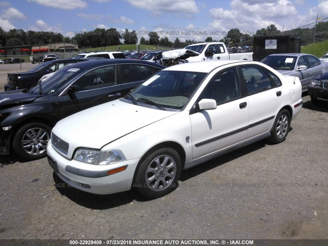 YV1VS295X1F681562 - 2001 VOLVO S40 1.9T WHITE photo 2