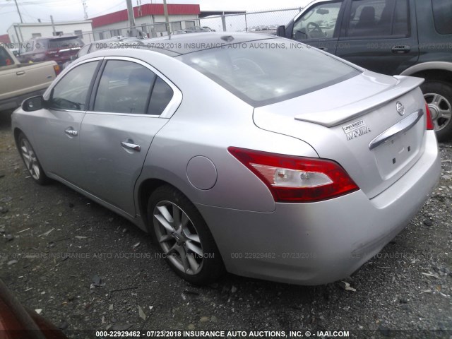 1N4AA51E39C807137 - 2009 NISSAN MAXIMA S/SV SILVER photo 3