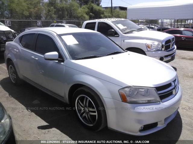 1C3CDZCB5CN208986 - 2012 DODGE AVENGER SXT SILVER photo 1