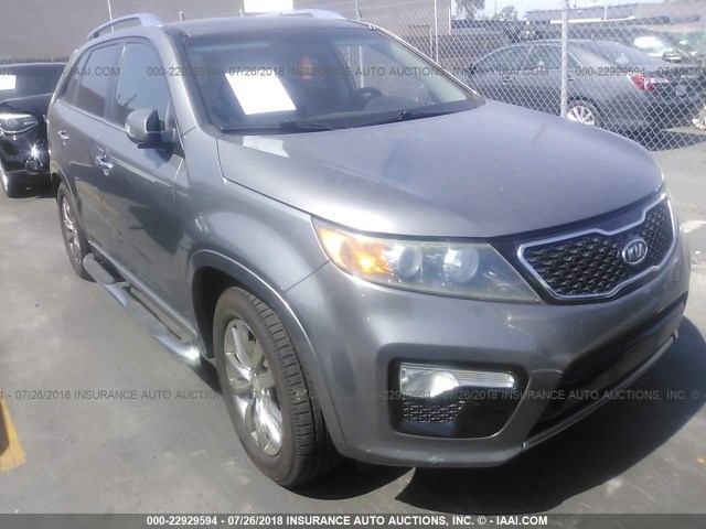 5XYKW4A20BG150458 - 2011 KIA SORENTO SX GRAY photo 1