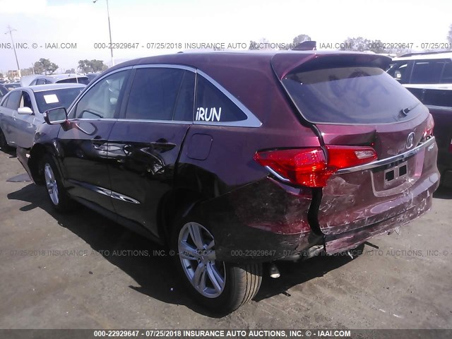 5J8TB3H56DL018050 - 2013 ACURA RDX TECHNOLOGY BURGUNDY photo 3