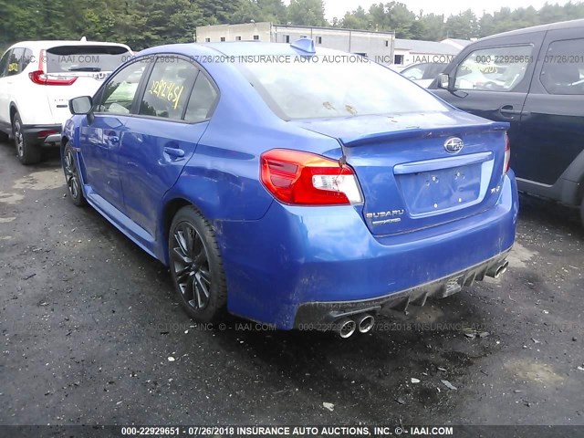 JF1VA1G63F8803694 - 2015 SUBARU WRX LIMITED BLUE photo 3