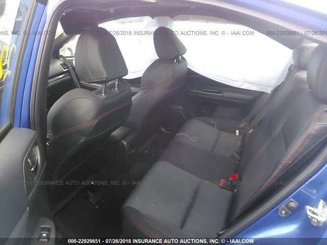 JF1VA1G63F8803694 - 2015 SUBARU WRX LIMITED BLUE photo 8