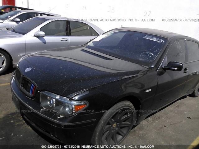 WBAGN63422DR04880 - 2002 BMW 745 LI BLACK photo 2