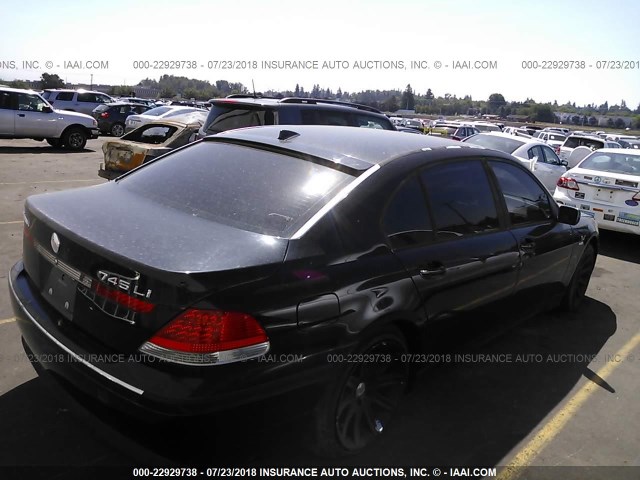 WBAGN63422DR04880 - 2002 BMW 745 LI BLACK photo 4