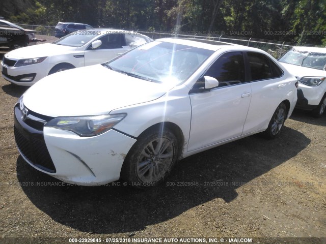 4T1BF1FK0FU914400 - 2015 TOYOTA CAMRY LE/XLE/SE/XSE WHITE photo 2