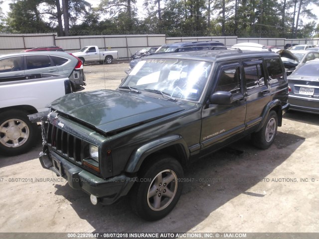 1J4FT68S1WL225264 - 1998 JEEP CHEROKEE SPORT/CLASSIC Zielony zdjęcie 2