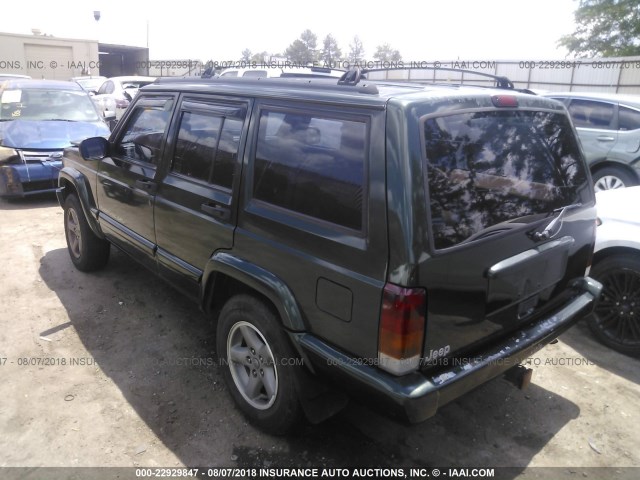 1J4FT68S1WL225264 - 1998 JEEP CHEROKEE SPORT/CLASSIC Zielony zdjęcie 3