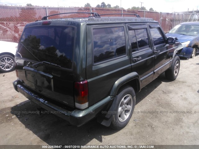 1J4FT68S1WL225264 - 1998 JEEP CHEROKEE SPORT/CLASSIC Zielony zdjęcie 4