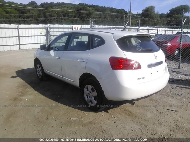 JN8AS5MT2DW546841 - 2013 NISSAN ROGUE S/SV WHITE photo 3