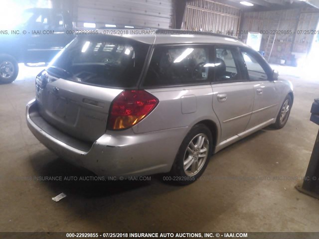 4S3BP616X57354441 - 2005 SUBARU LEGACY 2.5I SILVER photo 4