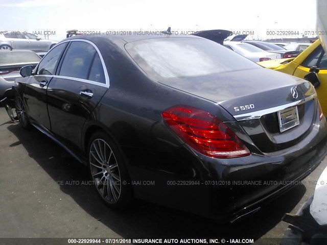 WDDUG8CB3FA087118 - 2015 MERCEDES-BENZ S 550 GRAY photo 3