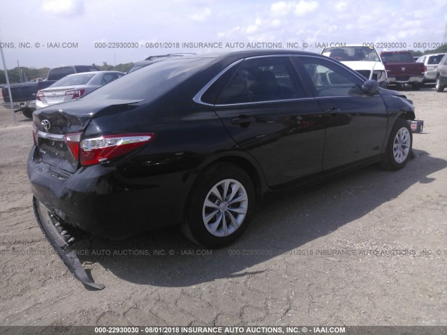 4T4BF1FK2GR530741 - 2016 TOYOTA CAMRY LE/XLE/SE/XSE BLACK photo 4