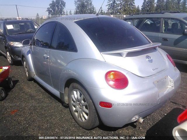 3VWCK31C04M416857 - 2004 VOLKSWAGEN NEW BEETLE GLS SILVER photo 3